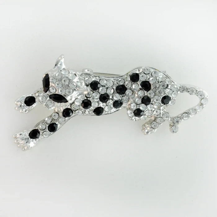 Jeweled Leopard Brooch Pin