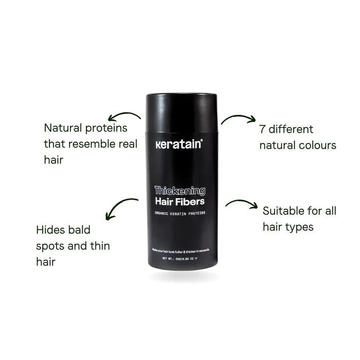 Keratain hair fibers – Gray (25 gr) - Hairgivers