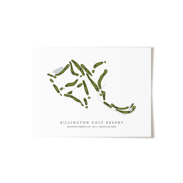 Killington Golf Resort | Golf Course Map | Unframed