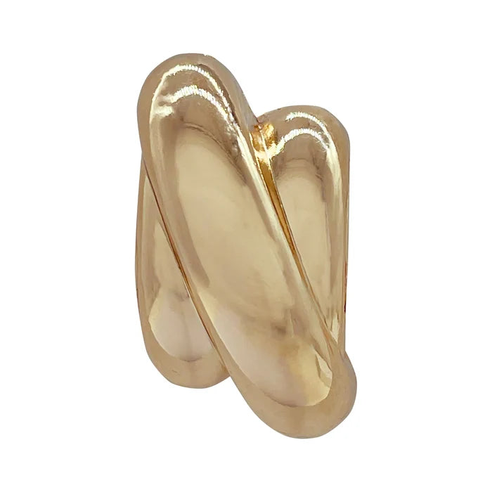 Ani Accessories Kinetic Twist Gold  Metal Buckle zooming image in the white background.