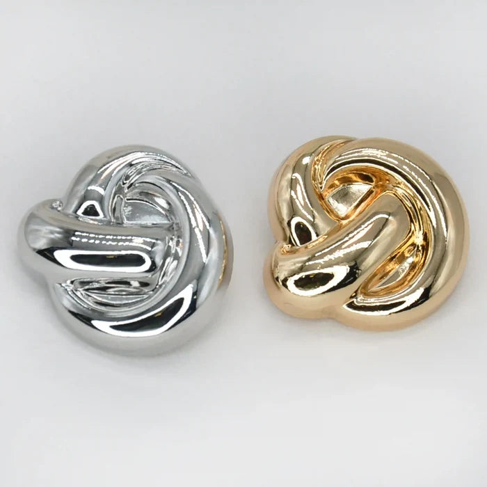 Knotted Design Metal Buttons | 15mm(24L), 18mm(28L) & 23mm(36L)