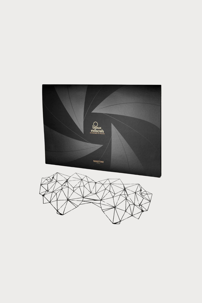 Bijoux Indiscrets Kristine Geometric Vinyl Mask Black