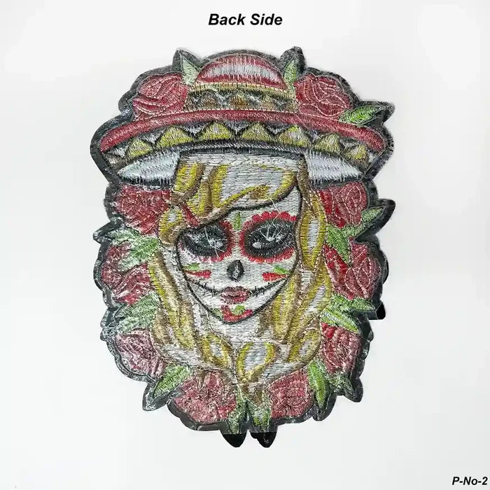 La Catrina Sombrero Embroidered Hot-Fix Patch