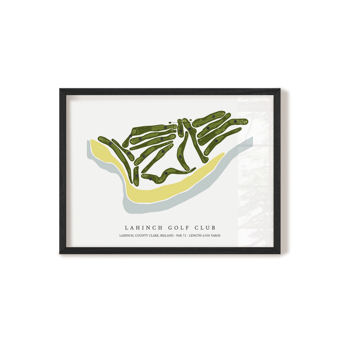 Lahinch Golf Club | Golf Course Map | Black Frame