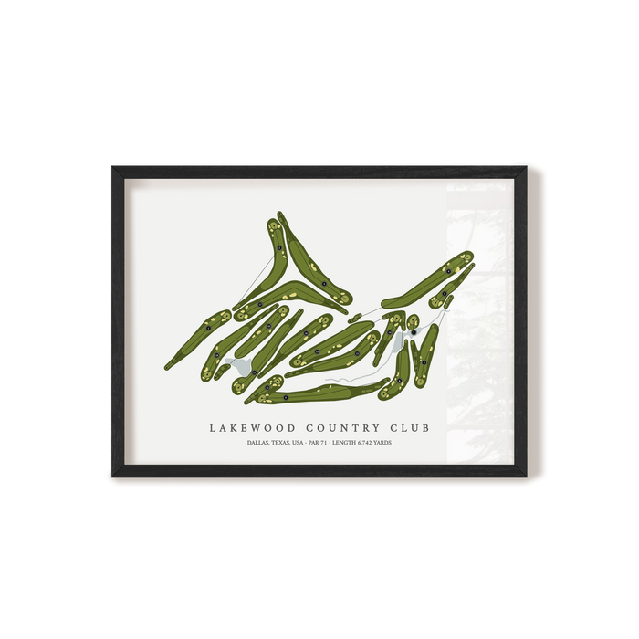 Lakewood Country Club | Golf Course Map | Black Frame