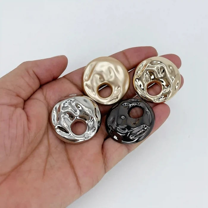 Large Hole Stylish Metal Buttons | 35mm(55L)