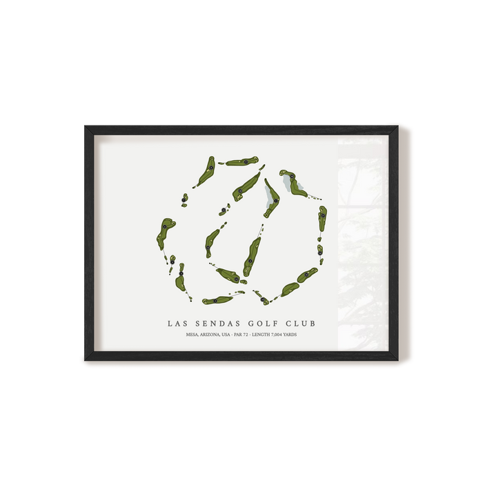 Las Sendas Golf Club | Golf Course Map | Black Frame