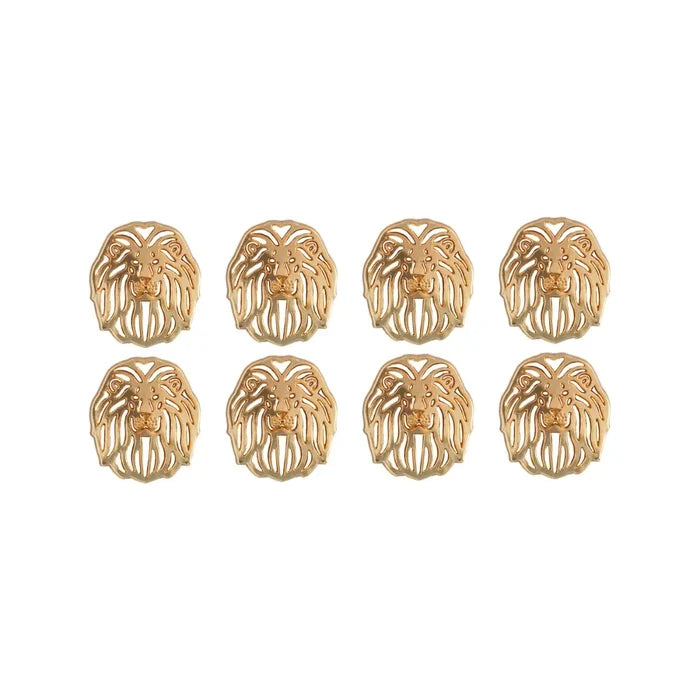 Laser Cut Lion Metal Buttons | 19mm(30L) & 24mm(38L)