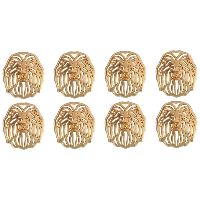 Laser Cut Lion Metal Buttons | 19mm(30L) & 24mm(38L)
