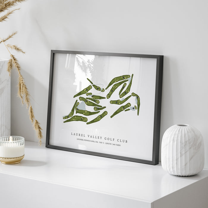 Laurel Valley Golf Club | Golf Course Print | On Table
