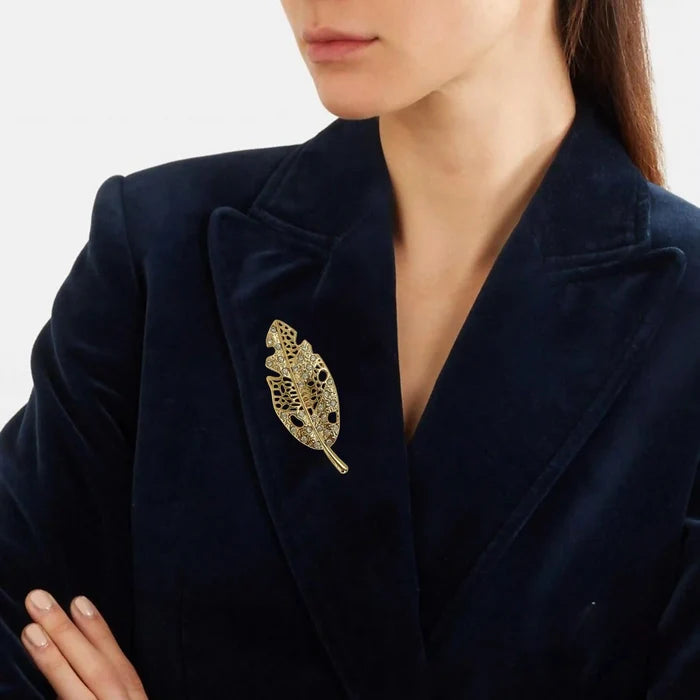 Leaf Style Metal Brooch