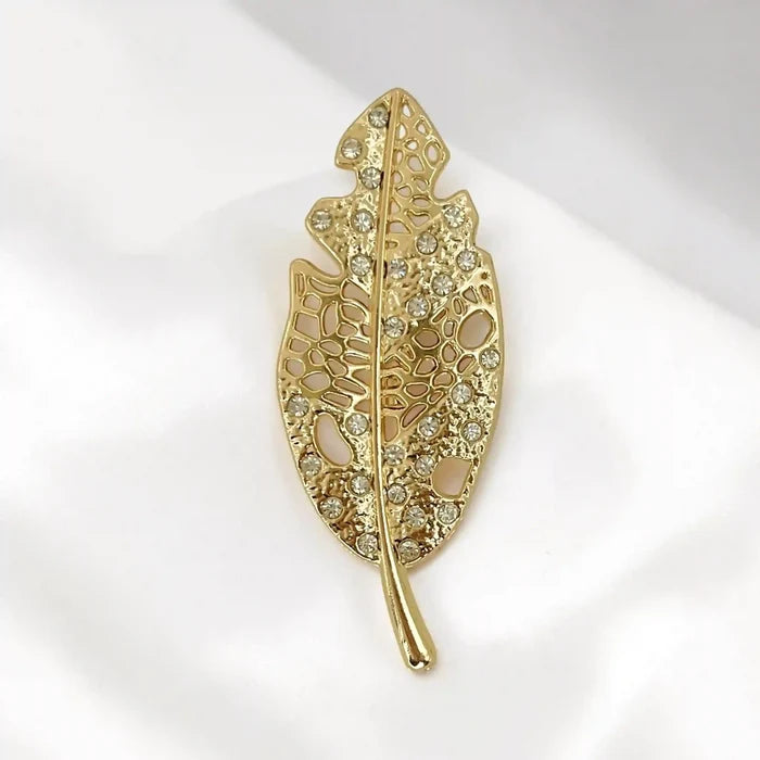 Leaf Style Metal Brooch
