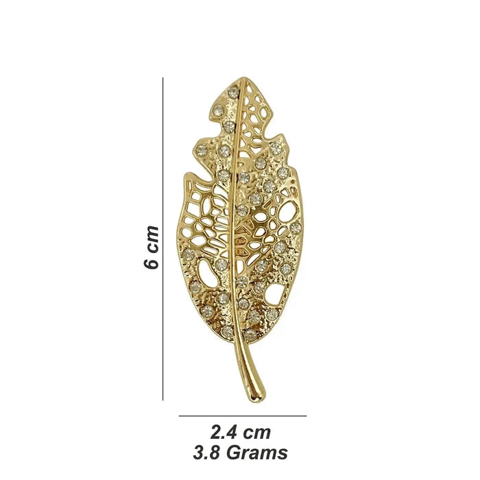 Leaf Style Metal Brooch