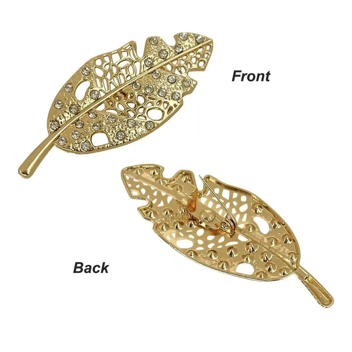 Leaf Style Metal Brooch