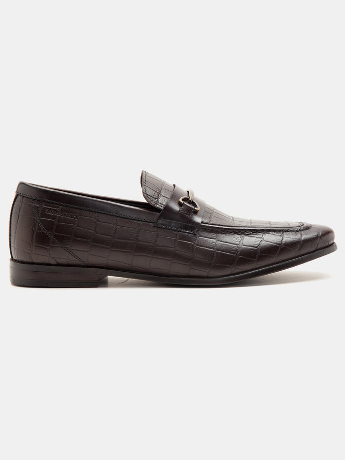 Leicester Croc Luxe Loafers- Brown TC 2311BR