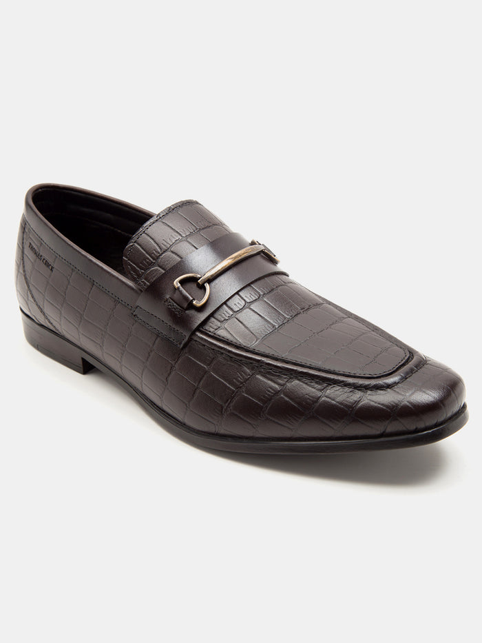 Leicester Croc Luxe Loafers- Brown TC 2311BR