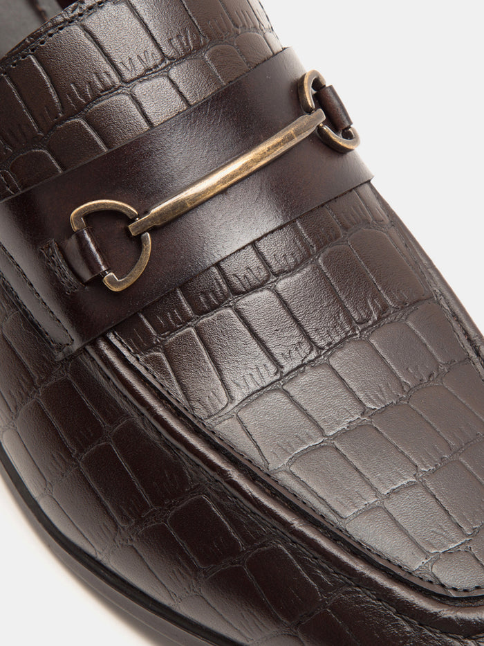 Leicester Croc Luxe Loafers- Brown TC 2311BR