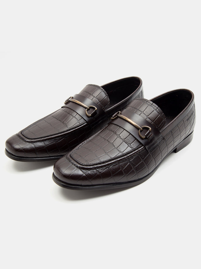 Leicester Croc Luxe Loafers- Brown TC 2311BR