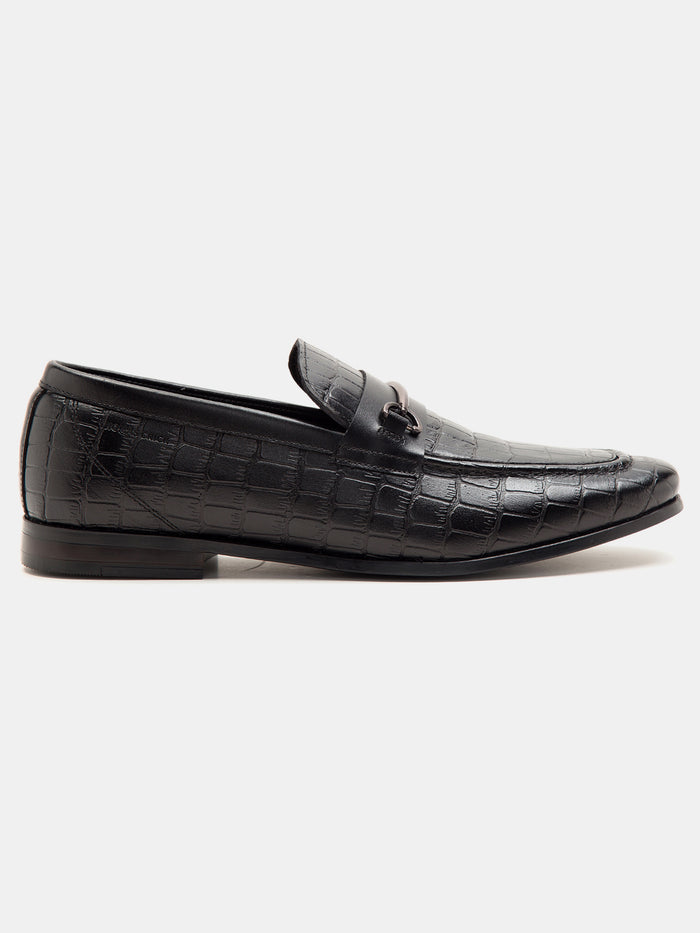 Leicester Croc Luxe Loafers Black - TC 2311BL