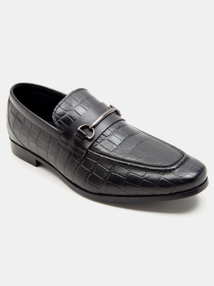 Leicester Croc Luxe Loafers Black - TC 2311BL