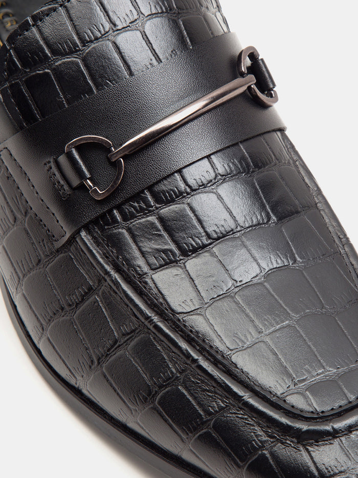Leicester Croc Luxe Loafers Black - TC 2311BL