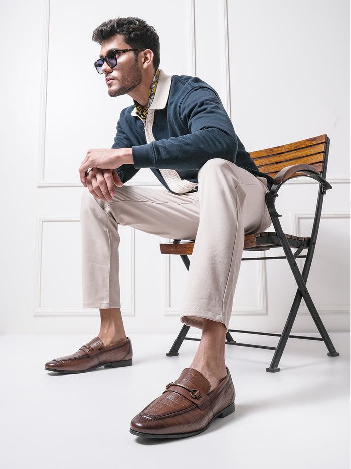 Leicester Croc Luxe Loafers Teak  - TC 2311TK
