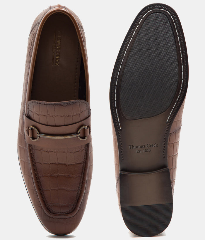 Leicester Croc Luxe Loafers Teak  - TC 2311TK