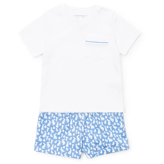 Lila and Hayes - Walker Short Set - Easter Time Blue