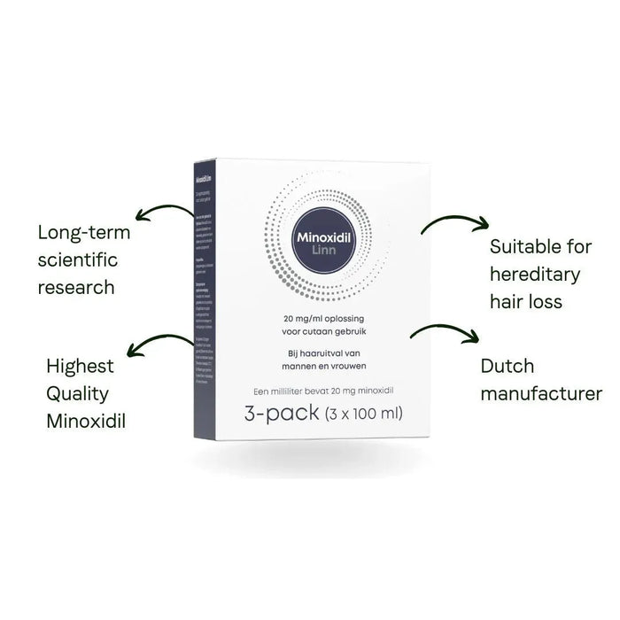 Linn Minoxidil 2% spray 3-pack (3x100 ml) - Hairgivers