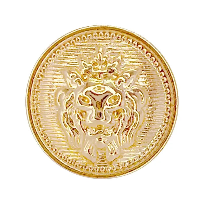 Lion Gold Color Metal Buttons | 18mm(28L) & 21mm(33L)