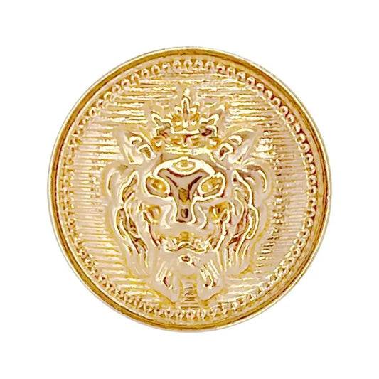 Lion Gold Color Metal Buttons | 18mm(28L) & 21mm(33L)
