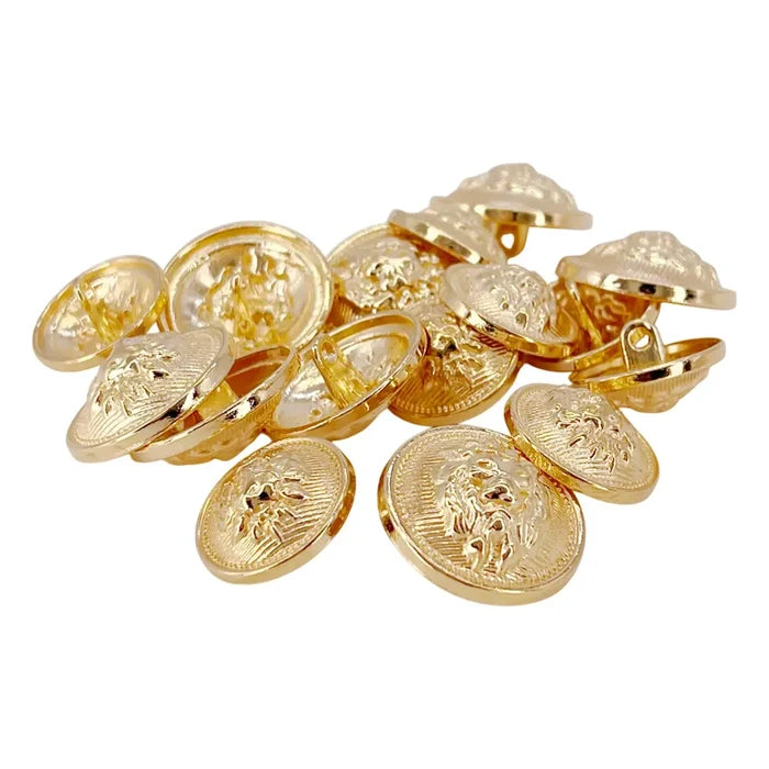 Lion Gold Color Metal Buttons | 18mm(28L) & 21mm(33L)