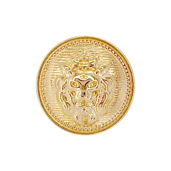 Lion Gold Color Metal Buttons | 18mm(28L) & 21mm(33L)