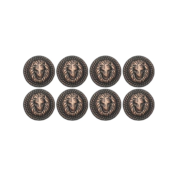 Lion Head Design Metal Buttons | 18mm(28L) & 21mm(34L)