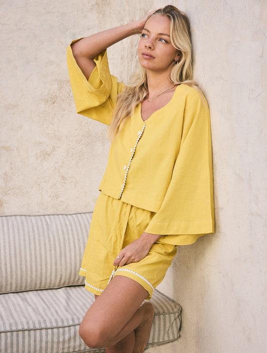 Loungy Linen Set - Short | Mango