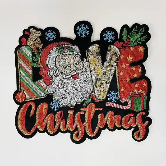 Love Merry Chritsmas Sew Patch