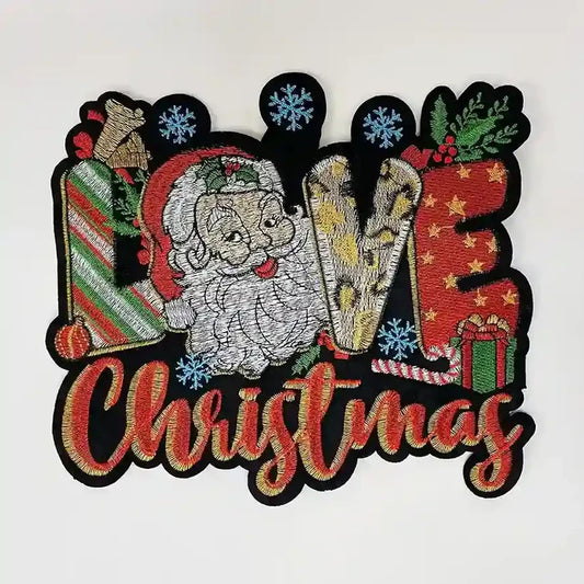 Love Merry Chritsmas Sew Patch