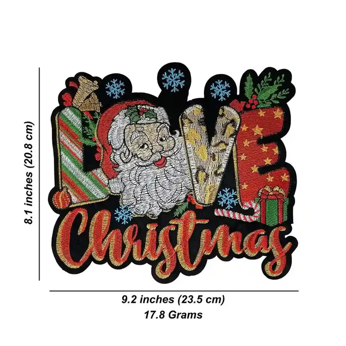 Love Merry Chritsmas Sew Patch