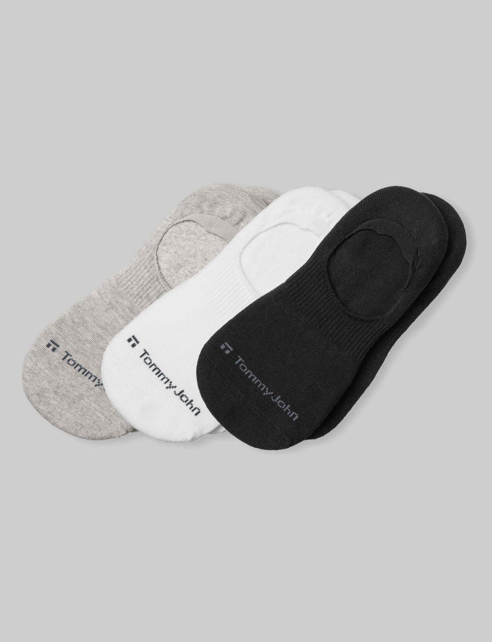 Low Cut Liner Sock (3-Pack)::Light Grey Heather/White/Black