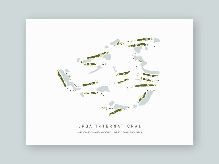 LPGA-International-Jones-Course-FL--Unframed-24x18-With-Hole-Numbers