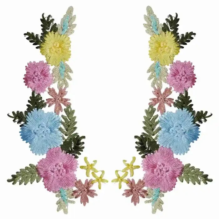Lush Floral Embroidered Appliqué