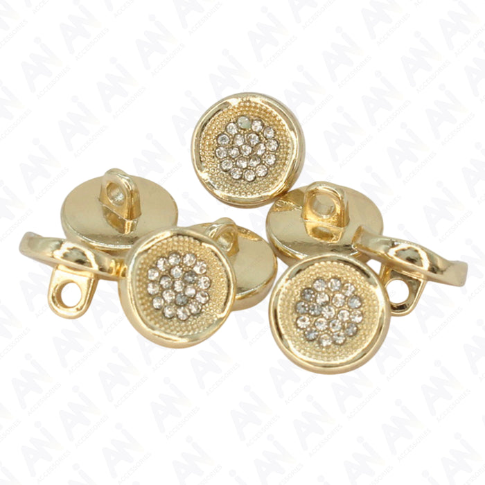 Luxurious Diamond Metal Buttons | 11mm (18L)