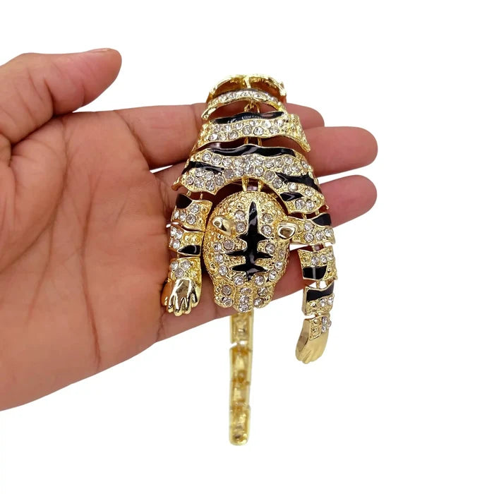 Luxury Crystal Tiger Brooch