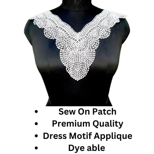 Ani Accessories plain dyeable neckline patch for sewing, easy to color match for ethnic dresses, kurtis and designer wear now