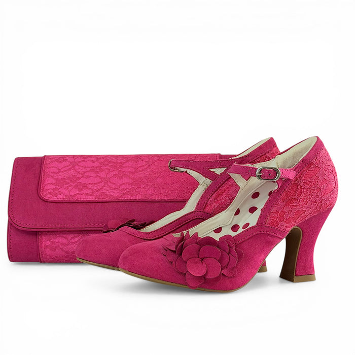 Lynn and Matching Tirana Fuchsia Wide Fit