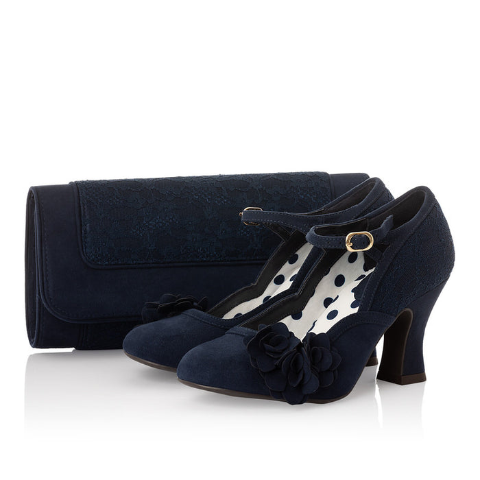Lynn and Matching Tirana Navy Blue Wide Fit