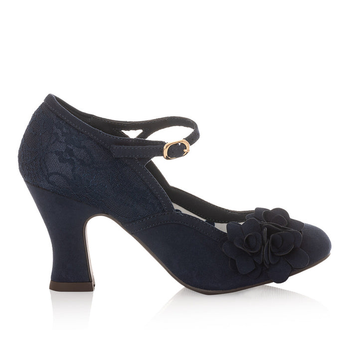 Lynn and Matching Tirana Navy Blue Wide Fit
