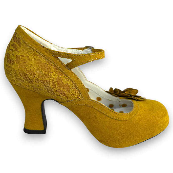 Lynn and Matching Tirana Ochre Wide Fit