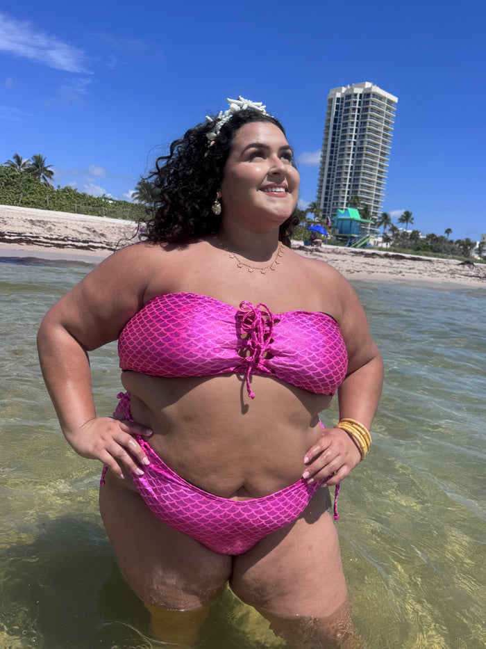 Magenta Mermaid Bandeau Top