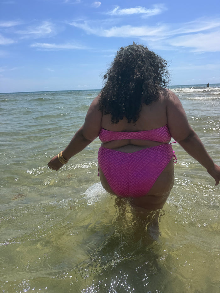 Magenta Mermaid Bandeau Top